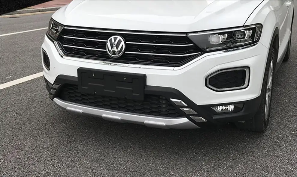 

ABS Front + Rear Bumper Protector Guard Skid Plate Fit For Volkswagen VW T-ROC TROC 2018 2019