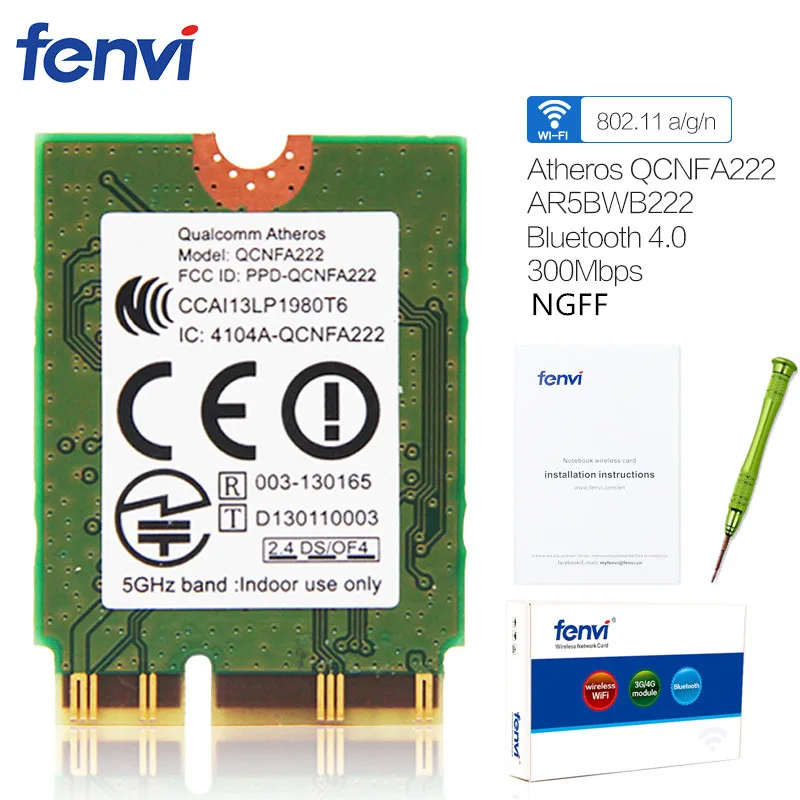 Dual band 300Mbps Wlan 802.11a/b/g/n Wifi Atheros QCNFA222 AR5BWB222