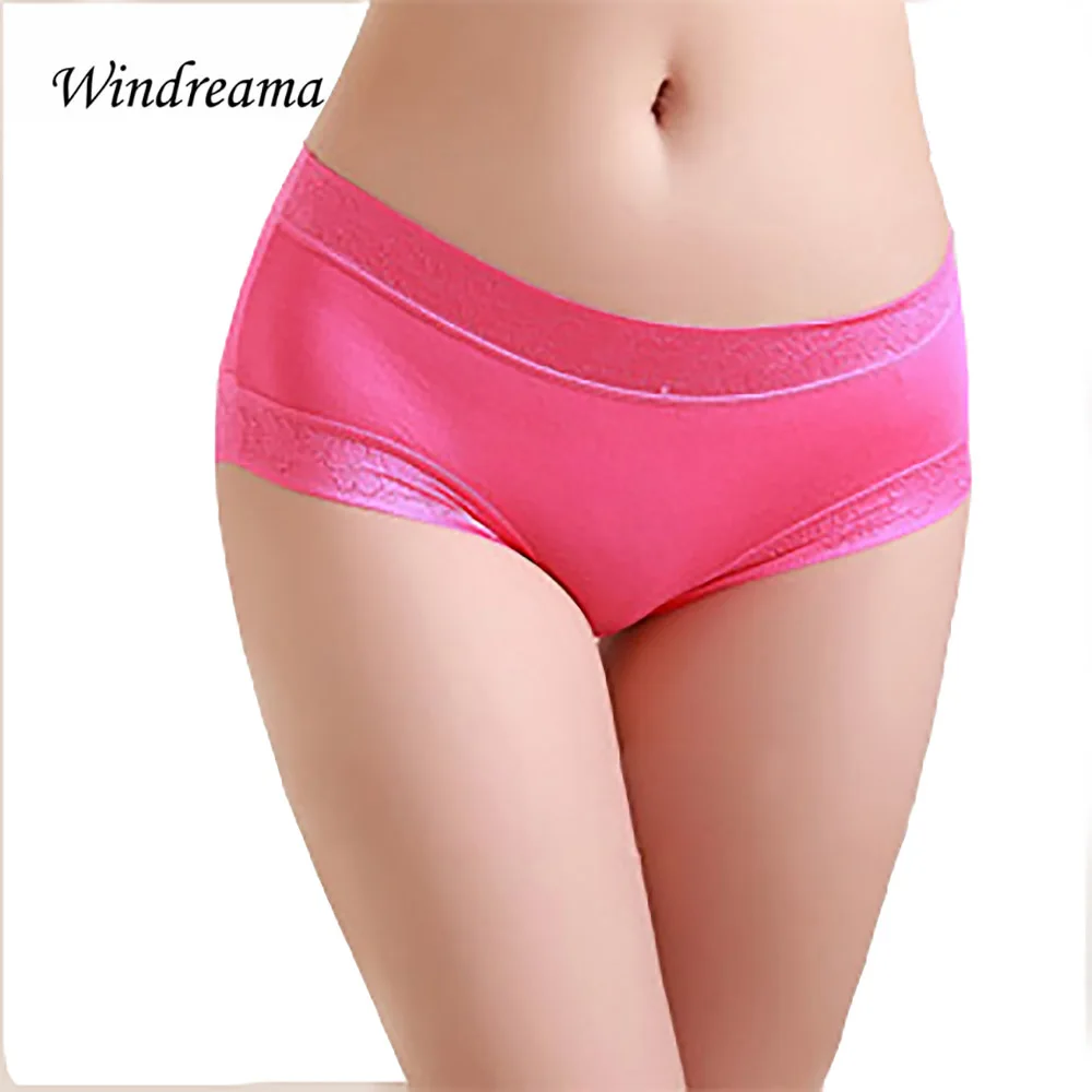 Windreama 1 pcs Seamless panties modal mid waist w...