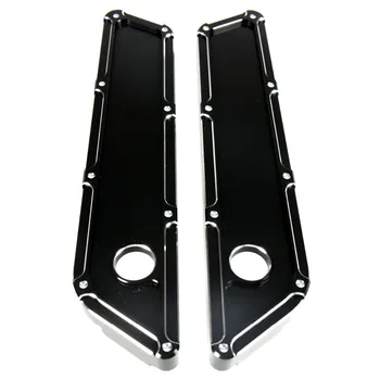 

Black Slope Cut Saddlebag Latch Covers For Harley Touring Street Glide FLHX 2014-2018 Models