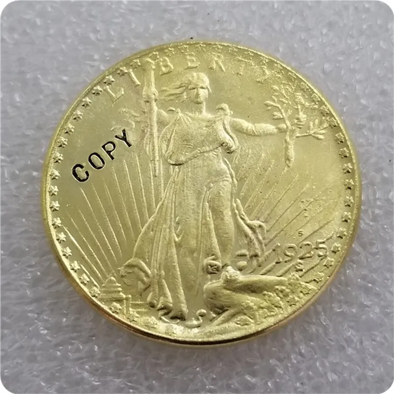 США 1920S-1933$20 Святого гауденса двуглавый орёл имитация монеты памятные монеты-копии монет медаль коллекционные монеты - Цвет: 1925S