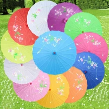 100 шт/партия разные цвета с ручной росписью цветочный узор Свадебный зонтик невесты Шелковый Зонтик