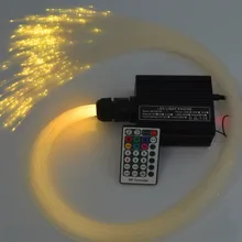 16 Вт RGBW Светодиодная лампа двигатель+ 200 шт. 0,75 мм 2 м длинный конец светящийся PMMA комплект оптического волокна