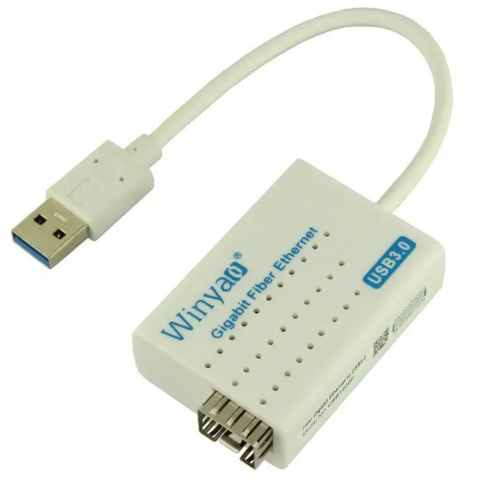 USB 3.0 to 1000Mbps Gigabit Ethernet LAN Fiber Optical Network Card Realtek RTL8153 with SFP Optical Module White,Free shipping sfp optical module new new sfp ge l single mode gigabit fiber module ddm