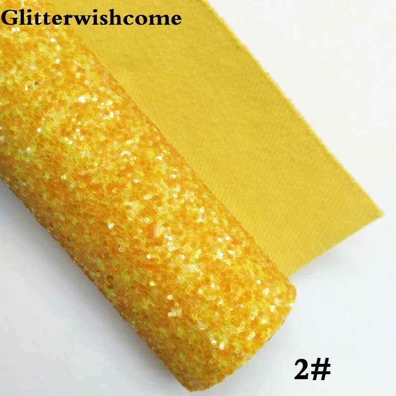 2 Glitterwishcome 21X29 см A4 Размер синтетическая кожа, соответствующий цвет подложки, толстый блеск кожа винил для луков, GM033A - Цвет: 2