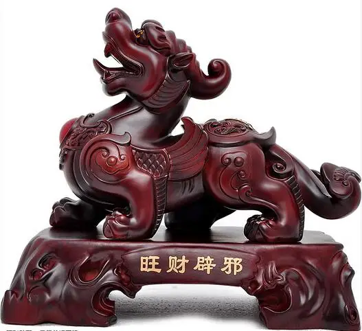 Нэцкэ из самшита. Пи ся в пи сю. Чайная фигурка "цилинь". Статуэтки существа пи яво. Чайный дух статуэтка.