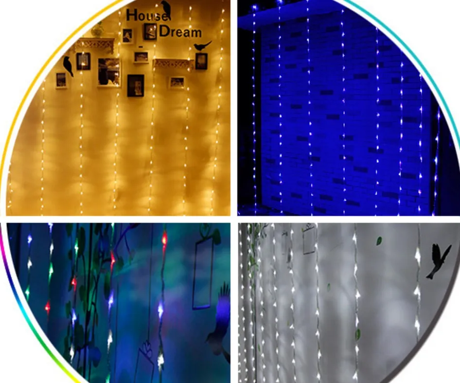 6 м X 3 м 640 СВЕТОДИОДНЫЙ занавес с эффектом снега, светодиодный фонарь-водопад, 3 м X 3 м, фон для сада на Рождество, Рождество, свадьбу, вечеринку