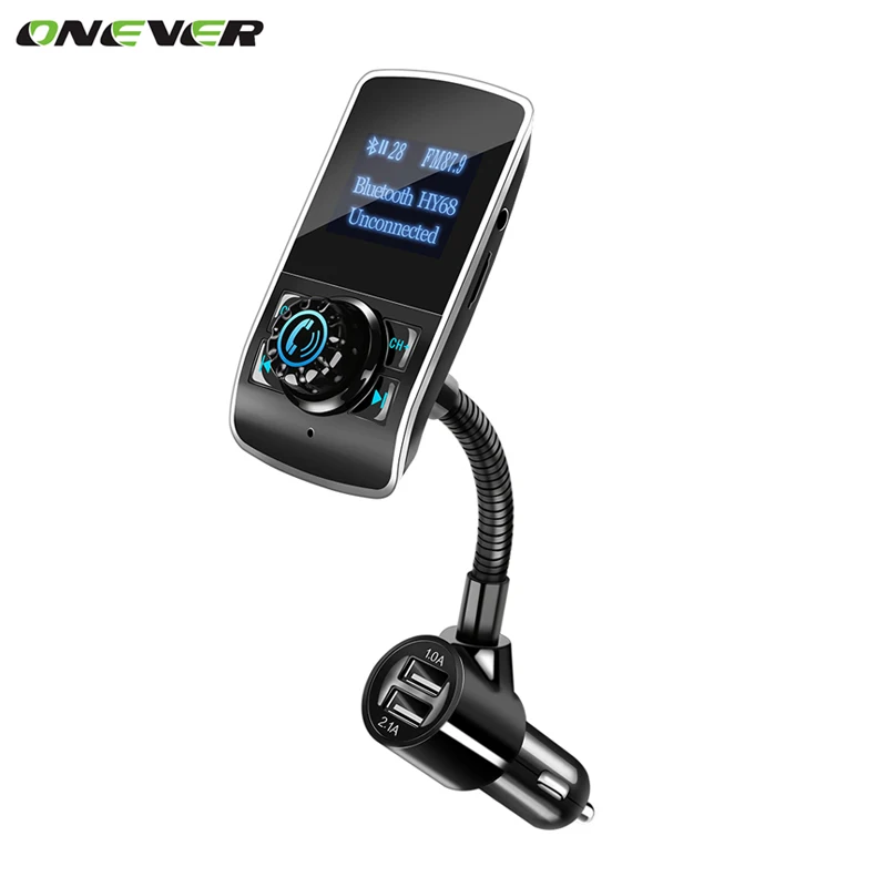 

Onever Car MP3 Audio Player Bluetooth FM Transmitter Wireless FM Modulator Car Kit HandsFree LCD Display USB Charger for phones