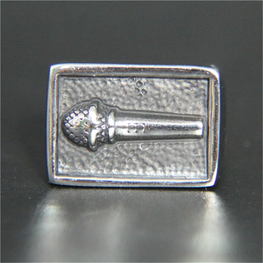 3pcs/lot Fast Shipping Microphone Ring 316L Stainless Steel Jewelry New