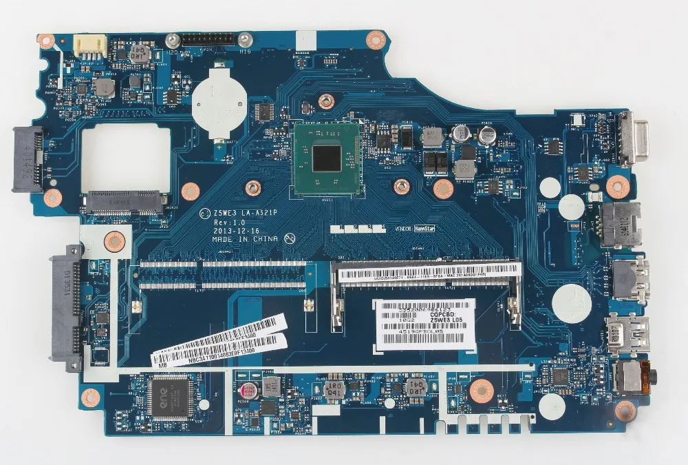For Acer Z5WE3 LA-A621P mainboard aspire E1-510 NBY4711002 with CPU DDR3 laptop motherboard original 100% fully tested |