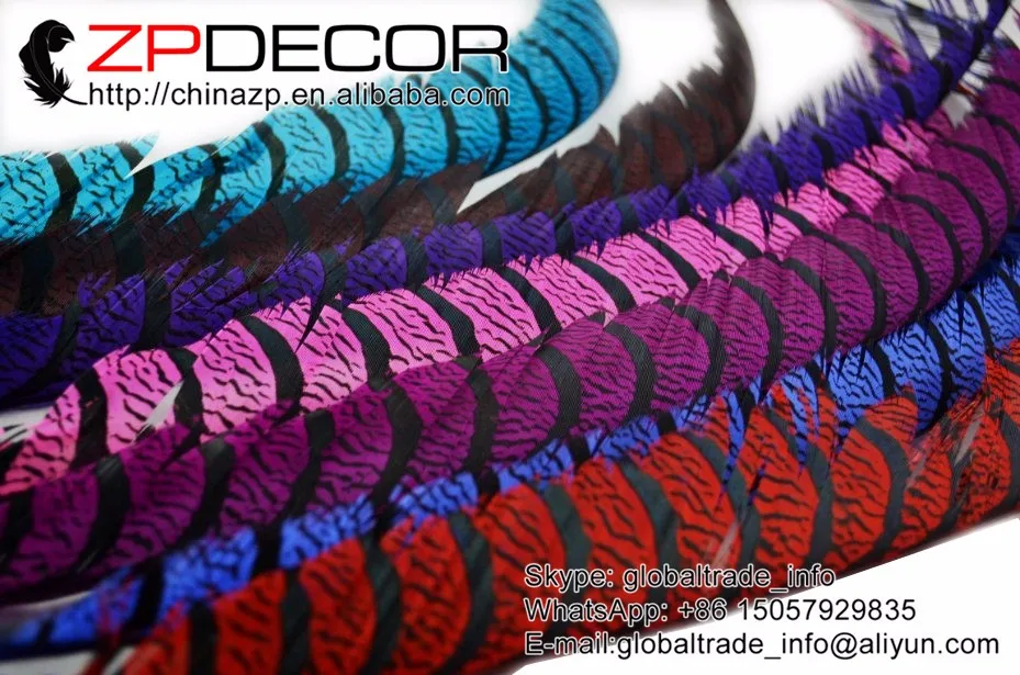 50pcs ot 30-35 (80-90cm) Muiti Color  Lady Amherst Pheasant Tail Feathers A quality for Costumes ,many color for you choose - (3)