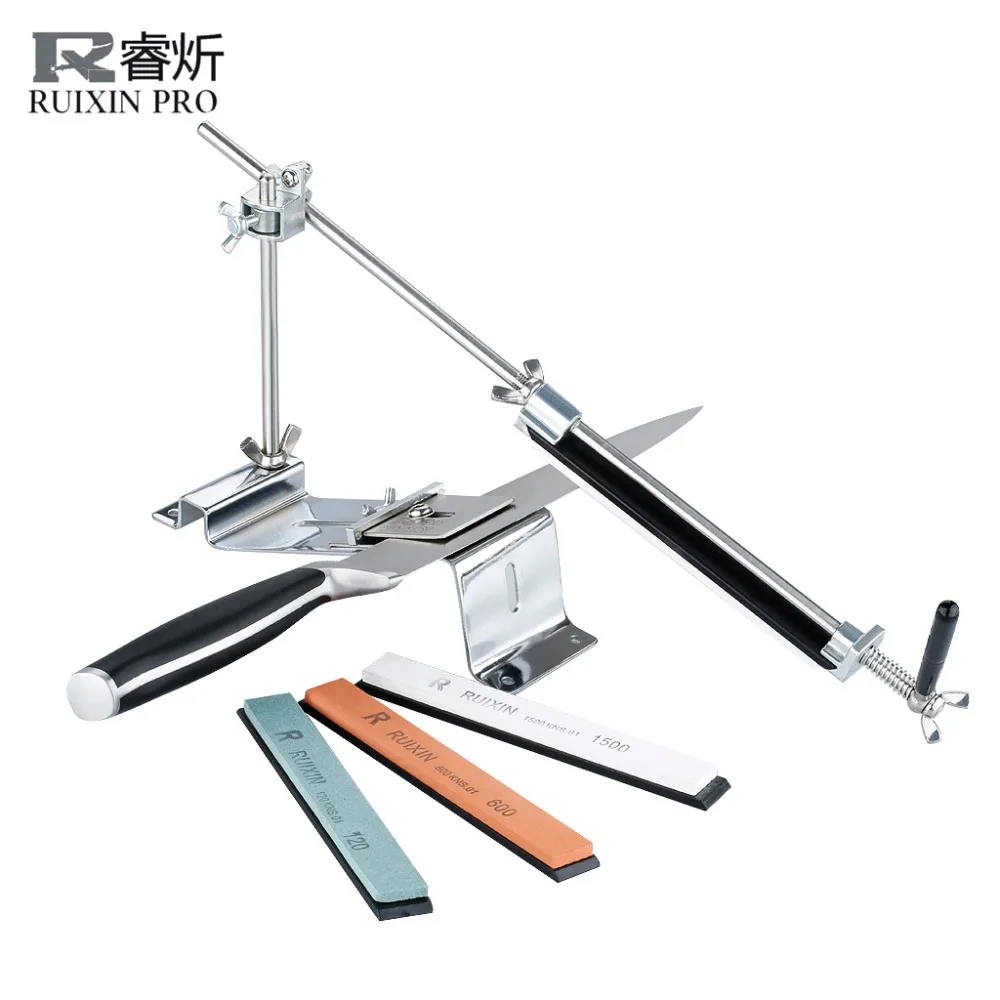

RUIXIN PRO III Knife Sharpener Professional All Iron Steel Kitchen Sharpening System Tools Fix-angle With 4 Stones Whetstone III