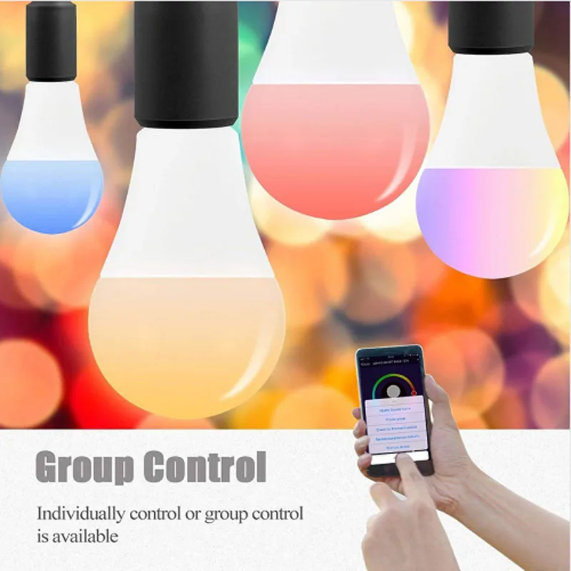 E27 WIFI RGB RGBW LED Bulb 4.5W 6.5W Wifi Smart VOICE CONTROL Multi-Color Lamps for Alexa Google Home App Remote | Освещение