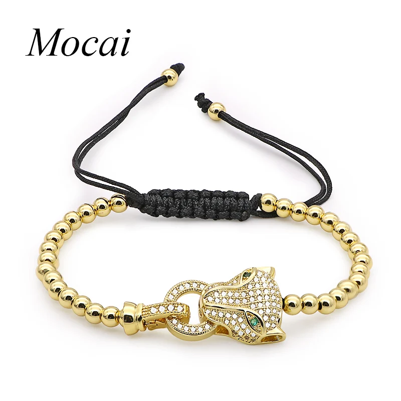 

New Leopard Head Bracelet Luxury Jewelry Gold Silver Color Rope Bracelets for Women ZK30 SJ121914