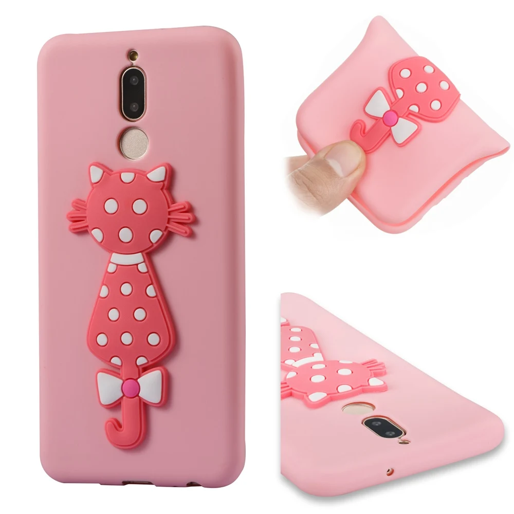 3D Cartoon Cat Soft Case for Huawei Mate 10 Lite Cover Coque Silicone Cute Fundas 5.9&quot |