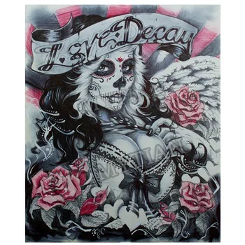 

5D Diamond Painting Full drill resin cross stitch 3D diamond embroidery pattern skull girl & rose Arts Crafts mosaic home decor