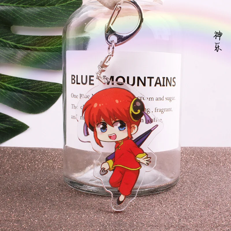 Аниме Gintama брелок японский мультфильм гинтоки Саката акриловый автомобильный