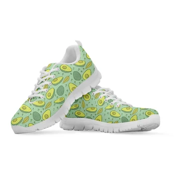 

Sneakers Women Fashion Avocado Prints Women's Flats Shoes Lace-up Comfortable Mesh Casual Shoes Woman Ladies Zapatos
