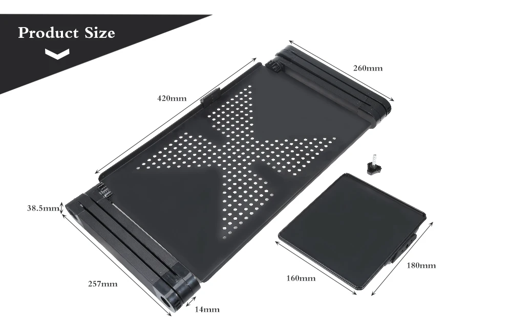 Поднос портативный складной регулируемый стол для ноутбука компьютерный стол подставка поднос для дивана кровать черный компьютерный стол подставка для ноутбука Лидер продаж