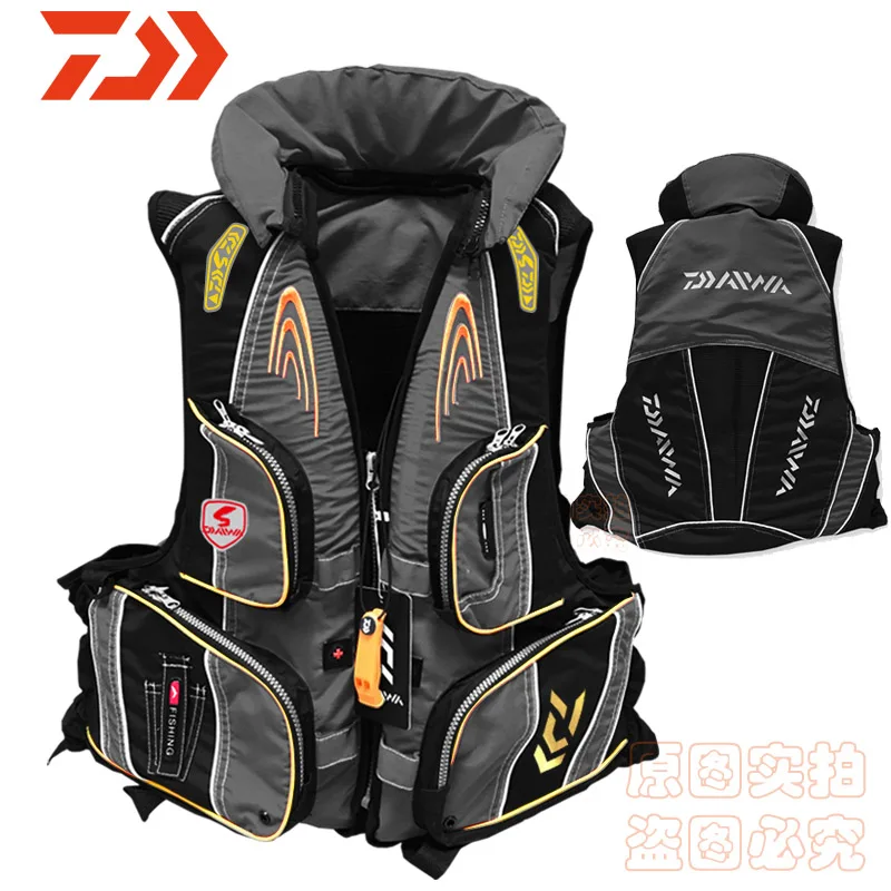 

2020 DAIWA Fishing Life Jacket Summer Multi-function Caution Reflected Light Life Jacket DAWA High Buoyancy 120 Kg Outdoors Vest