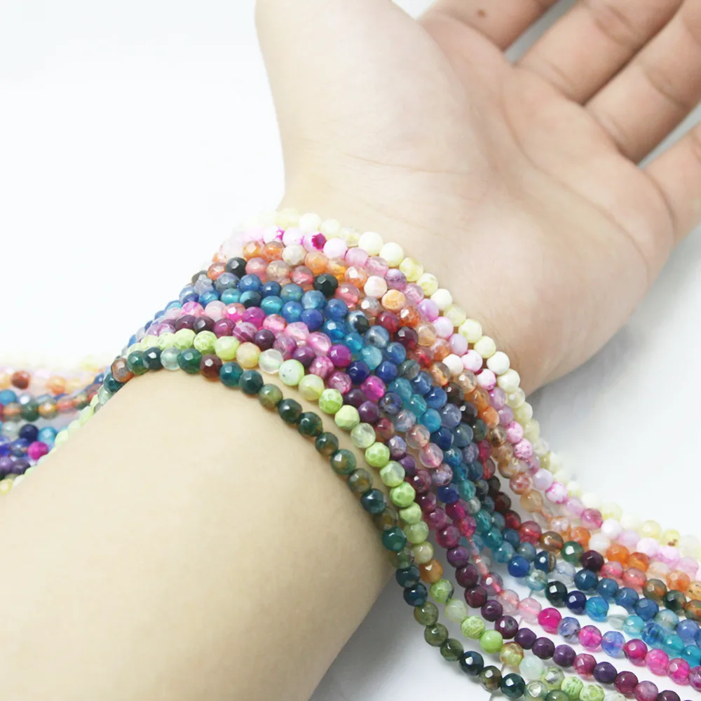 NiceBeads натуральный камень 4 мм 95 шт граненные драгоценные камни бусины 15 &quotвыбрать