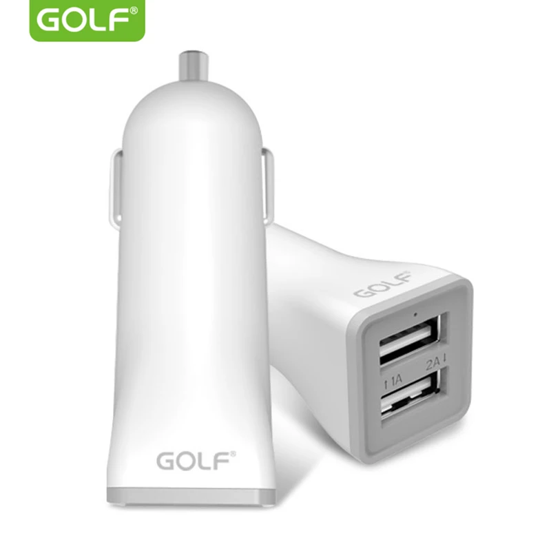 GOLF 2A 1A двойной USB выход универсальное автомобильное зарядное устройство для iPhone 5S 6 S 7 8 X samsung S6 S7 S8 S9 LG G3 G4 G5 G6 телефон USB Автомобильное зарядное устройство