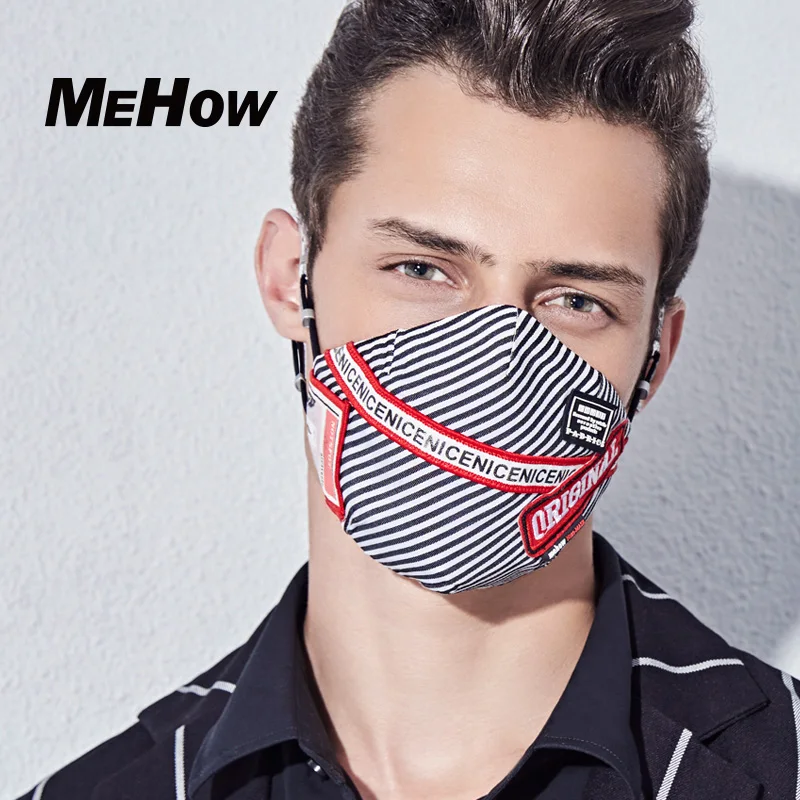 MeHow Cotton Mouth Mask Unisex Black PM2.5 Korean Style ...