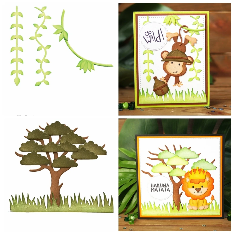 

Jungle Leaves & Tree Metal Cutting Die Stencil For Diy Scrapbooking Paper Cards Crafts Handmade Embossing 2019 Cutting Dies New