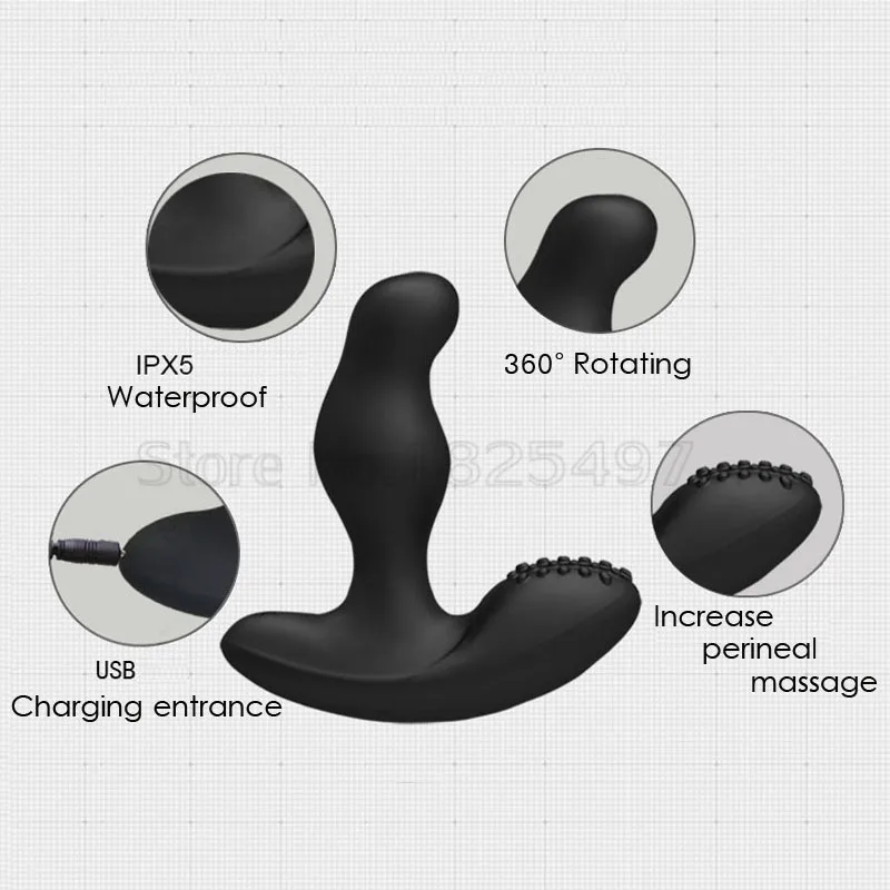 Levett-Caesar-USB-Charging-360-Degree-Rotation-Male-Prostate-Massager-Butt-Plugs-G-Spot-Prostata-Vibrator (2)
