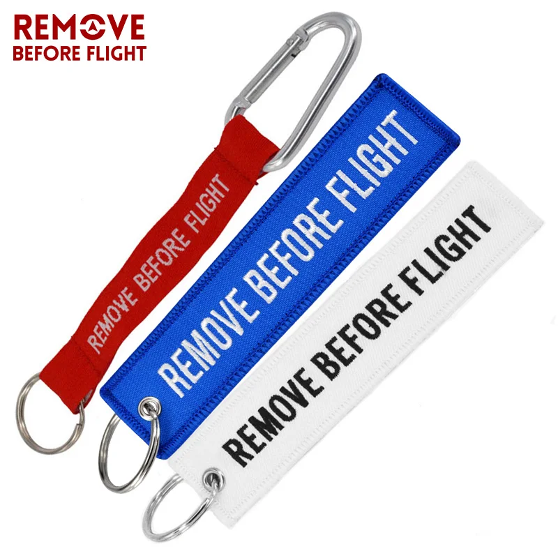 

Remove Before Flight Chaveiro Keychain Custimized Embroidery Keychain Ring for Aviation Gifts OEM Key Ring Jewelry Luggage Tag