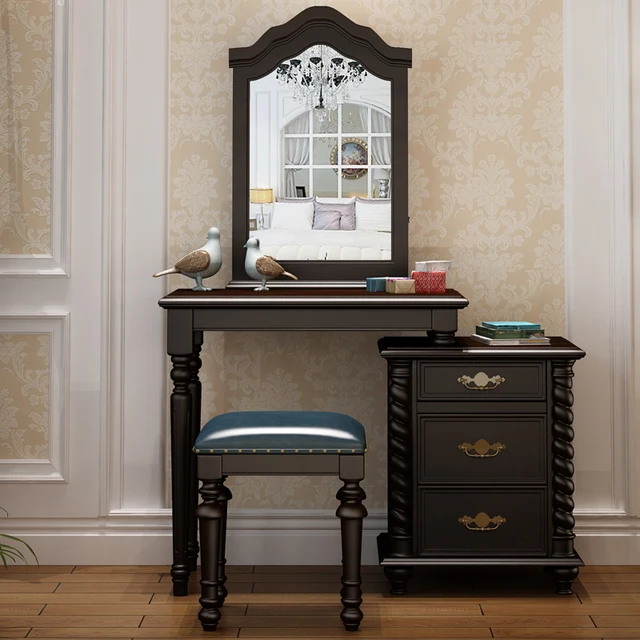 American Solid Wood Dresser Makeup And Stool Storage Desk American Solid Wood Dresser Makeup And Stool Storage Desk Dressing Table Set With