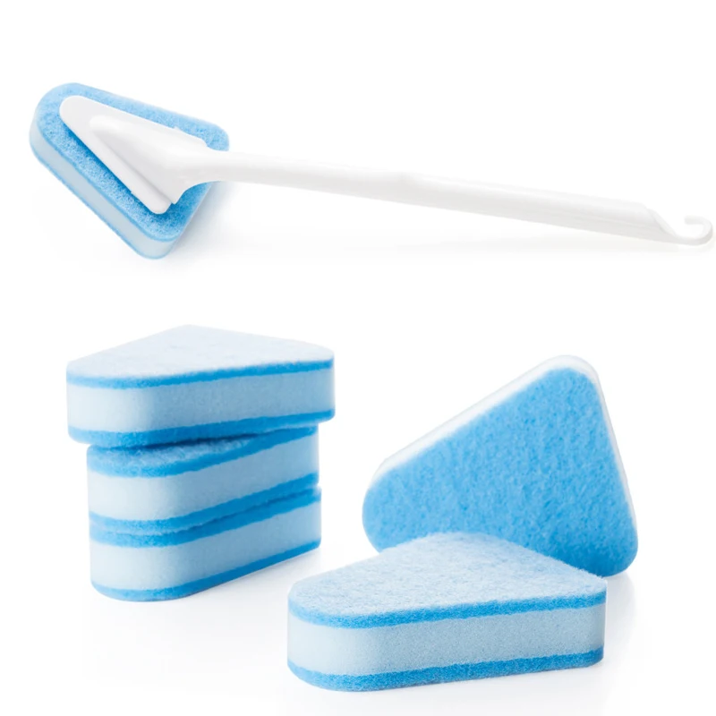

Yesello 5PCs Triangular Cleaning Sponge + Green Magic Sponge Eraser Set For Kitchen Toilet Bathroom Clean Dish Cleaning Tool