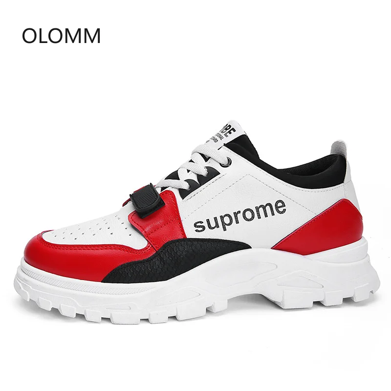 

OLOMM Casual Shoes Men Breathable Comfortable Fashion 2019 Male Wear-resistant Lace-up Lightweight Sneakers