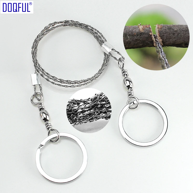 

100X Portable Stainless Steel Wire Sawing Outdoor Emergency Survival Practical Camping Hiking Manual Hand Gear Steel Rope Chain