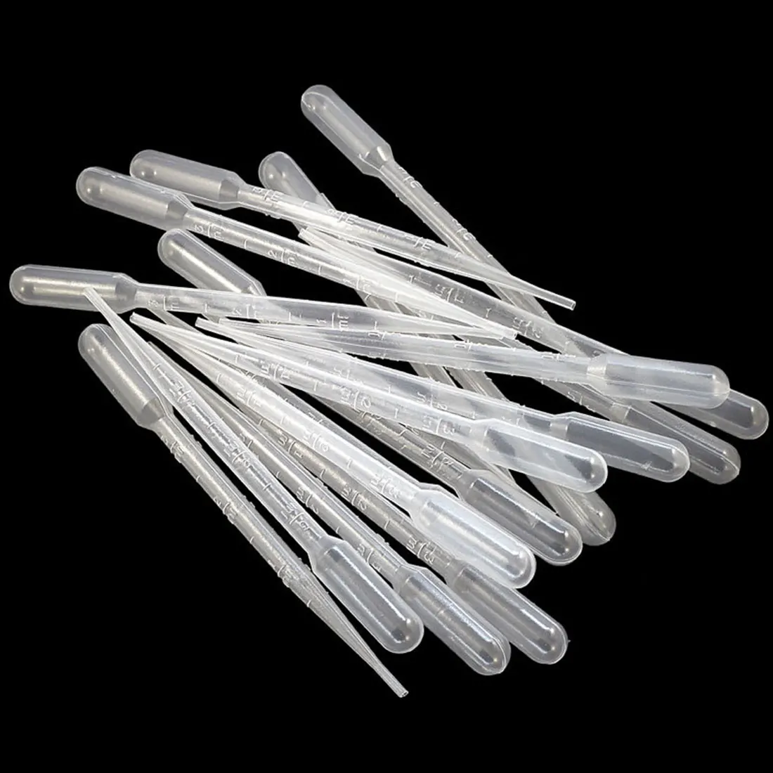 NEW 100PCS/set 3ML Transparent Pipettes Disposable Safe Plastic Eye
