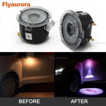 Flyaurora, 1 пара, светодиодный фонарь для автомобиля, для фокусировки, светодиодный, боковое зеркало для автомобиля, лужа, логотип, светильник, зеркало заднего вида, прожектор, светильник для Ford Focus