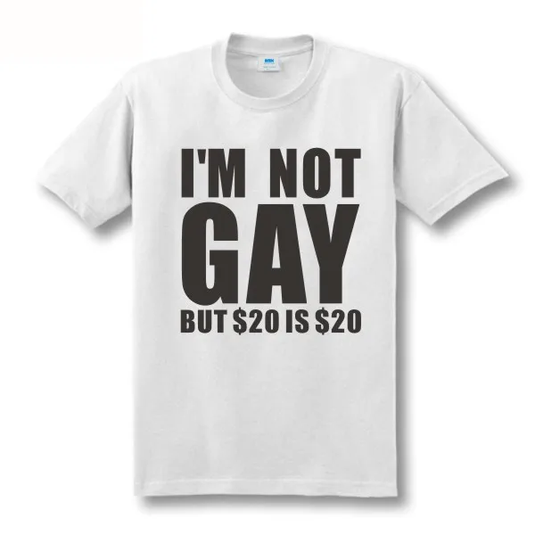 I/'m Not Gay But $20 Is $20 T-Shirt Funny Tee Shirt