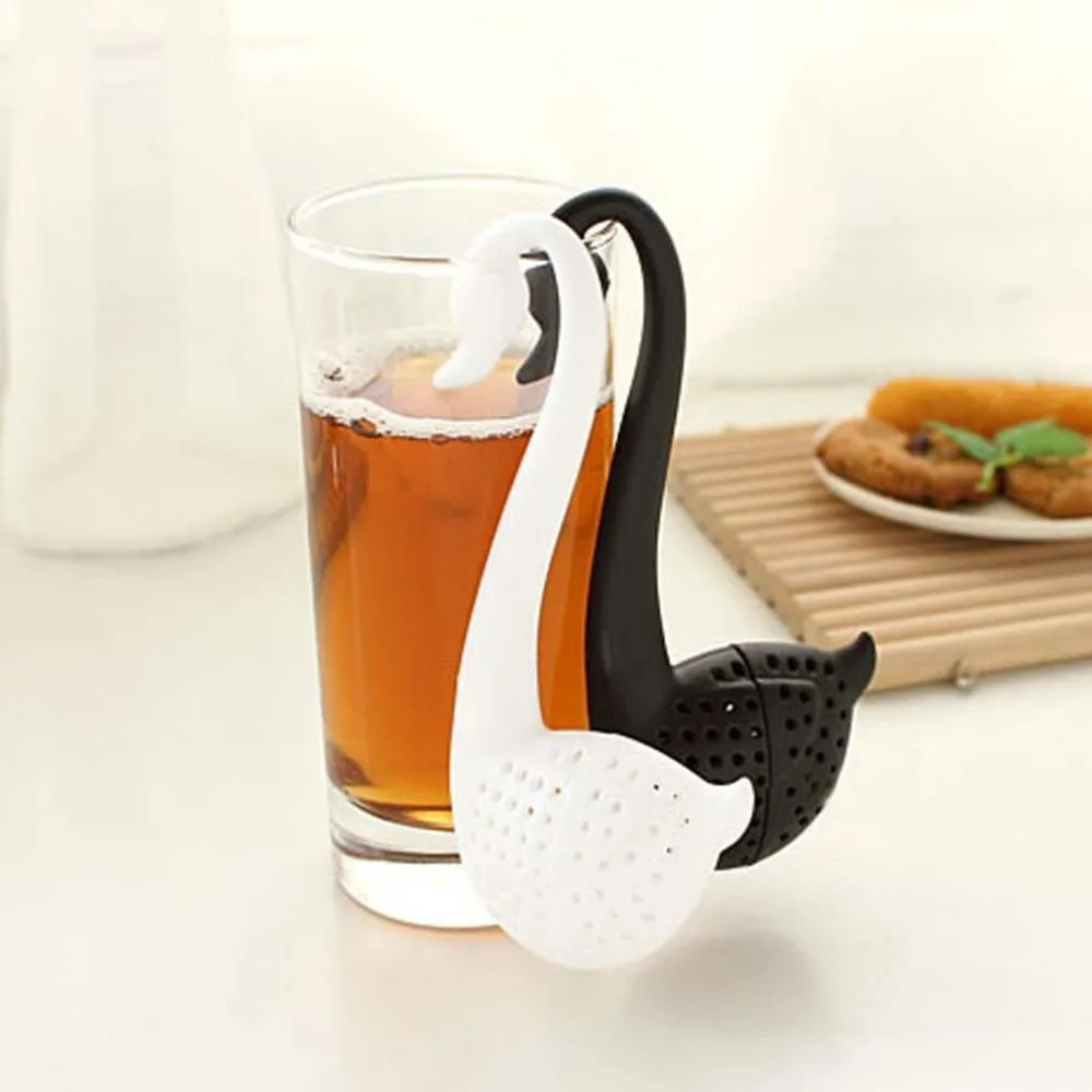 

Cute Swan Shape Colander Tea Strainer Teaspoon Tea Spoon Infuser Filter