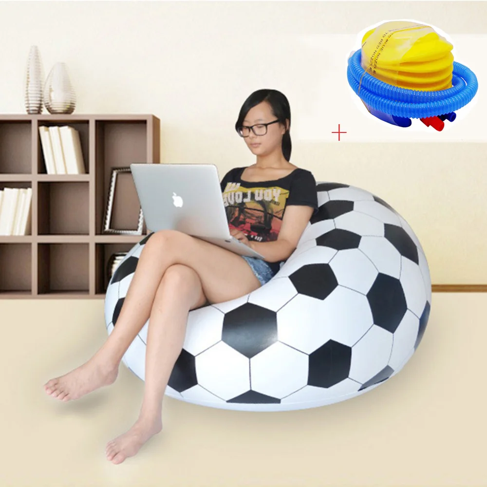 Fashion Inflatable Sofa Air Soccar Football Self Bean Bag Chair Portable Outdoor Garden Sofa Living Room Furniture Corner Sofa