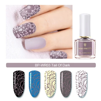 

BORN PRETTY Withered Rose Series Stamping Polish 6ml Pink Purple Nail Art Plate Stamping varnish Nail Stamp Varnish 1 Bottle