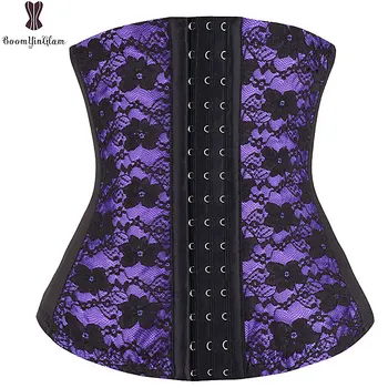 

Breathable Lace Waist Trainer Korsett For Women Red Purple Cream Pink Plus Size Waist Cincher Underbust Waist Slimmer Corset