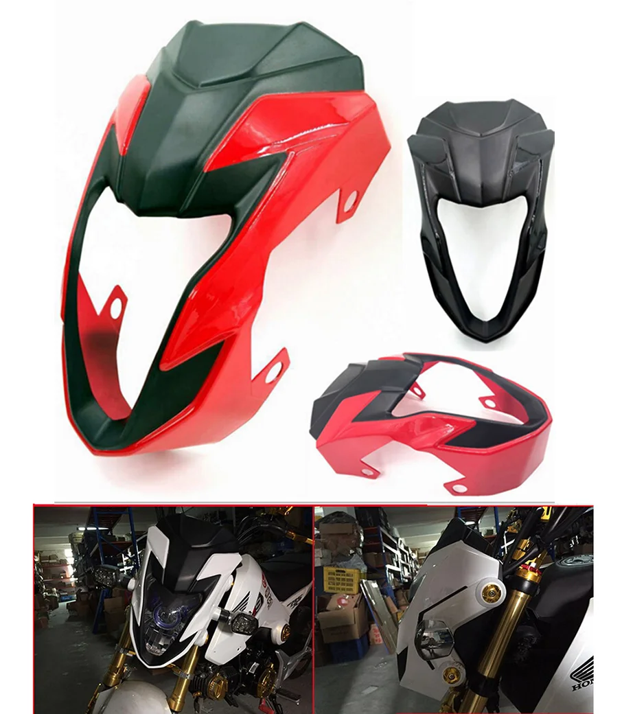 

Motorcycle Headlight Front Upper Cowl Head Light Fairing Cover Wind Shield Screen For Honda MSX125 MSX 125 2013 2014 2015 2016