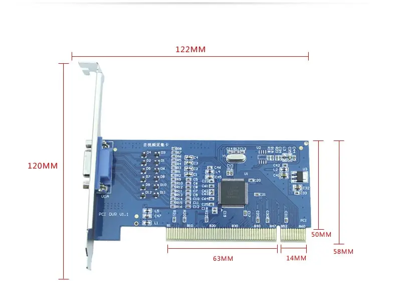 Hfsecurity PCI карта 4 канала сбора данных наблюдения Карта видеозахвата совместим 960 H DH