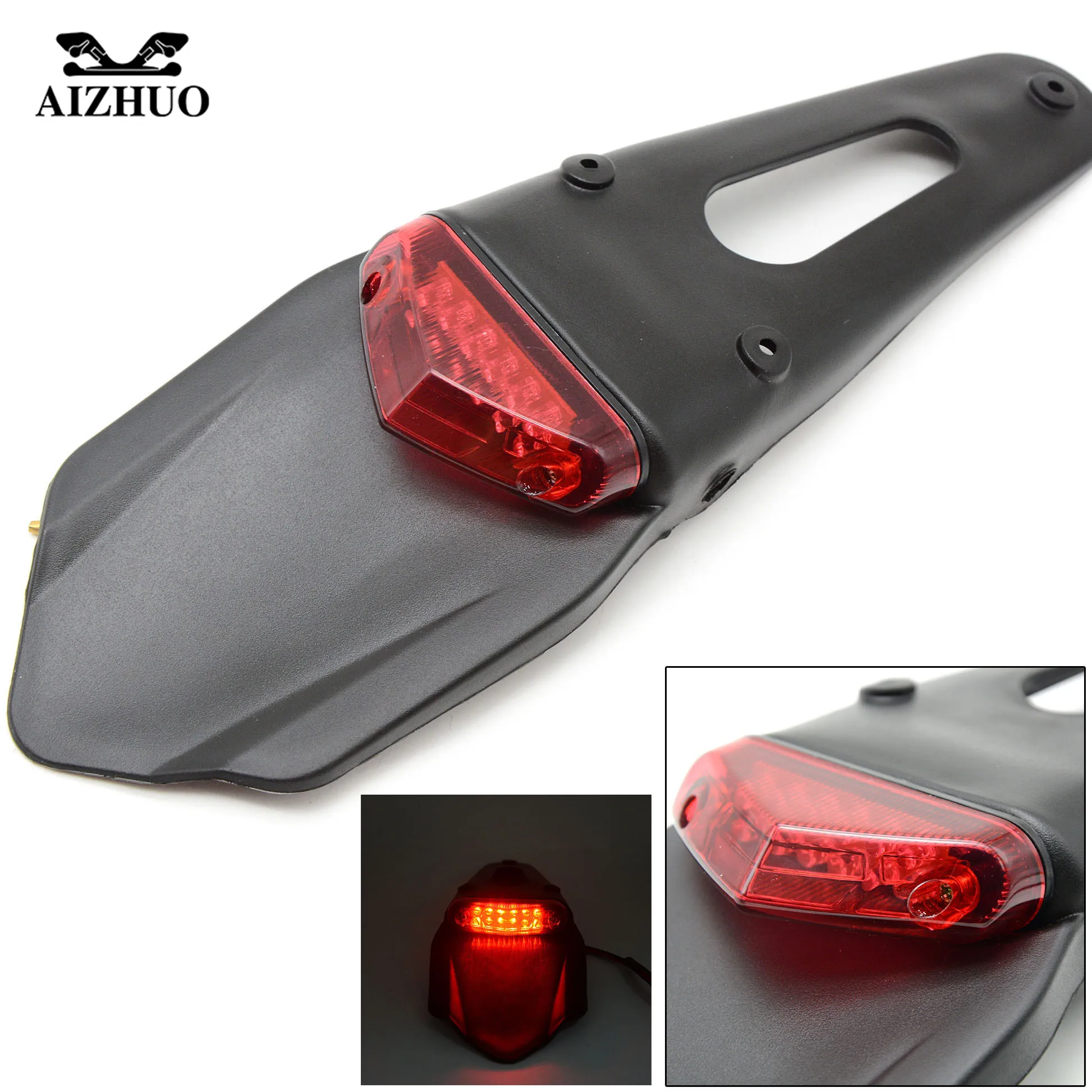 For KTM CR EXC WRF 250 400 426 450 Motorcycle Light Enduro Trial Bike 12 LED Motorbike Brake Stop Rear rear fender Tail Light