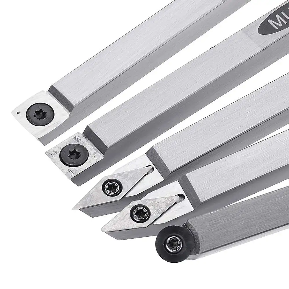 Description: Wood turning tool with carbide insert cutter tools straight multi bit lathe set, round