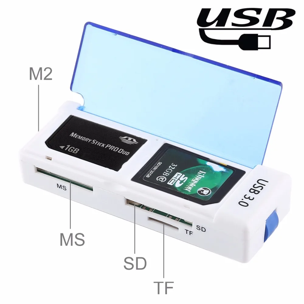 BYL-3122 5 Гбит/SD/TF/M2/MS USB 3,0 устройство чтения карт памяти с SD/TF /M2/MS карты случай