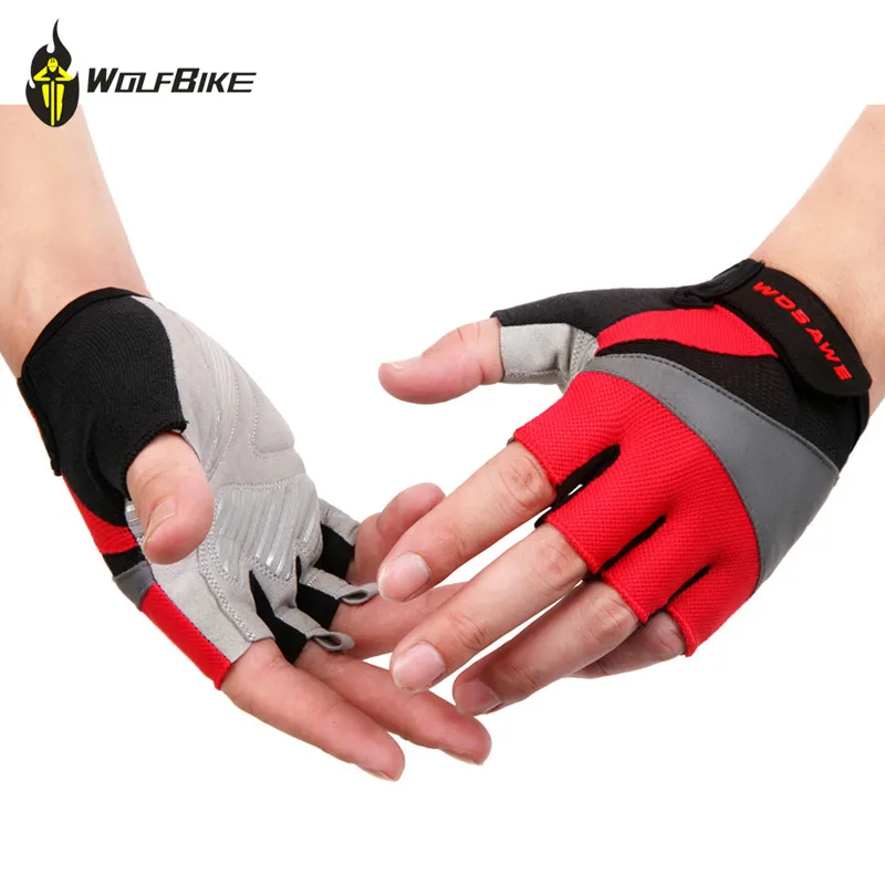 

WOSAWE Unisex Breathable Mesh Half finger Cycling Gloves Non-Slip GEL Pads Mittens soft durable motorcycle riding sportswear