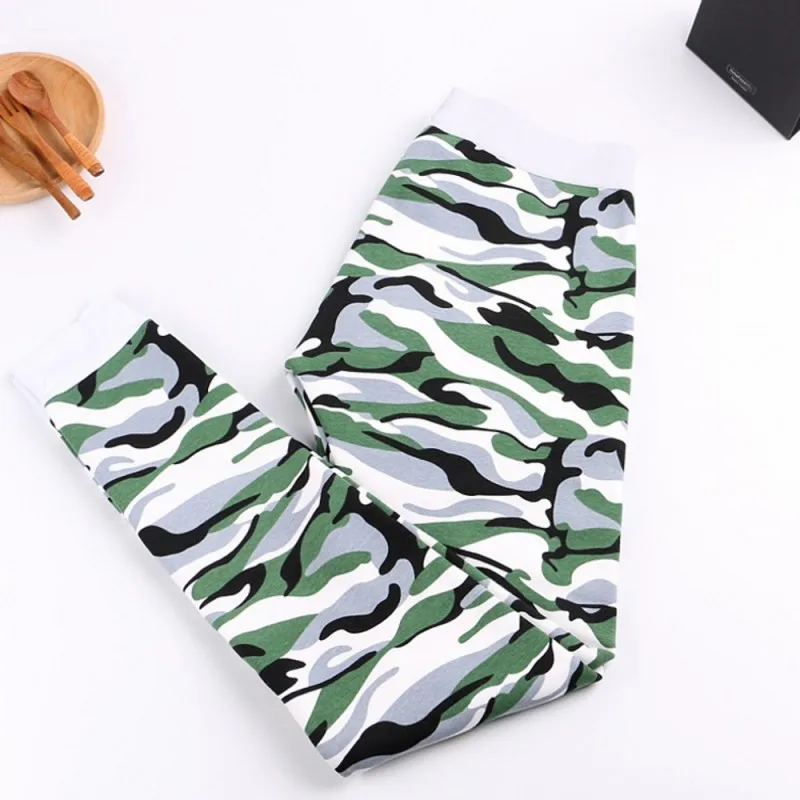 men long johns Thickened plus velvet men warm pants print line of men slim sexy gay underwear tight legging long Johns size XXL