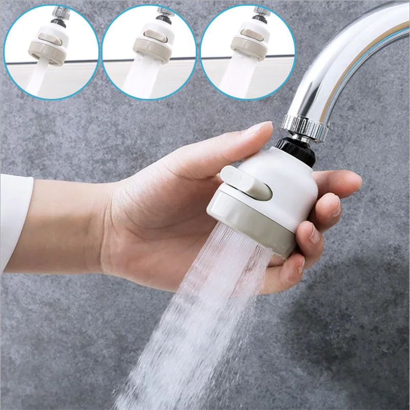

3 Modes Rotatable Water Tap Filter Faucet Extender Booster Bathroom Kitchen Accessories Water Saver Extenders