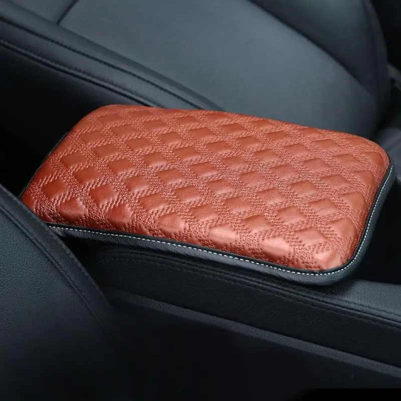 

VODOOL Universal Leather Car Armrest Box Pad Auto Center Console Arm Rest Box Protective Pad Mat Cushion Car Styling Accessories